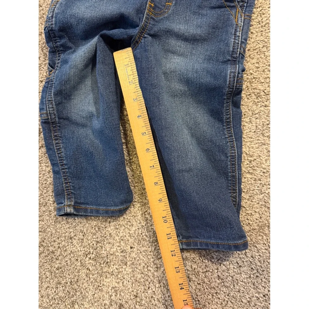OshKosh B'gosh Overalls Toddler 2T Blue Denim Bib‎ Pocket Adjustable Straps